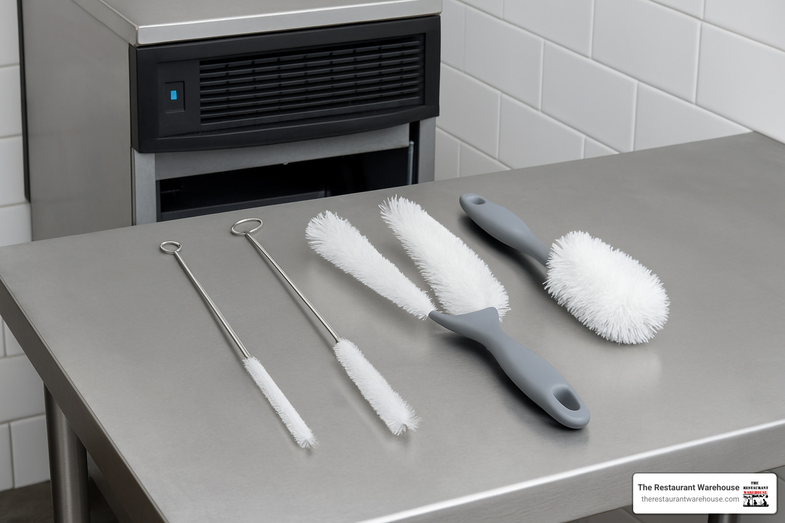cleaning brush set for ice machine maintenance - commercial undercounter ice maker