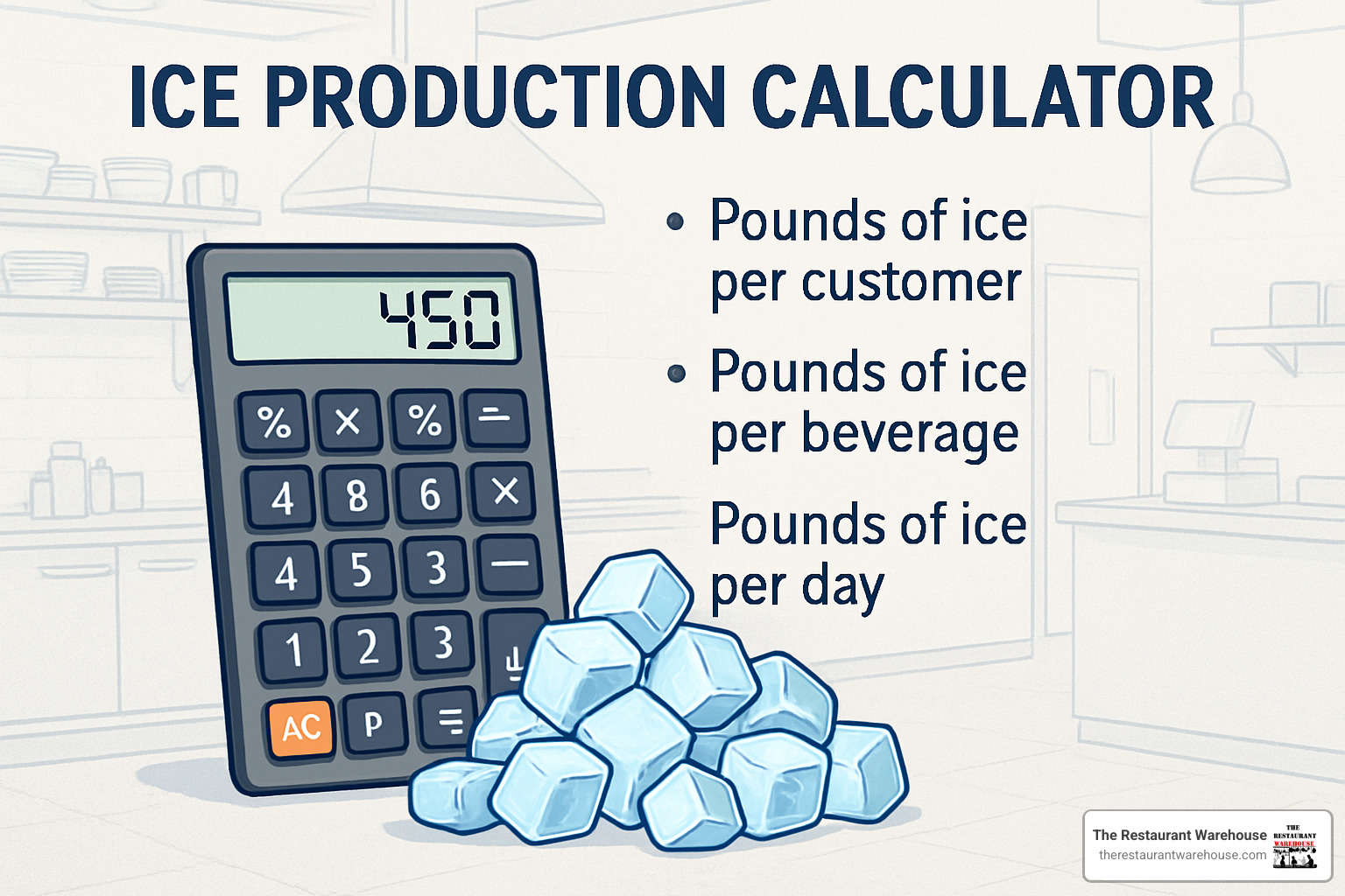 ice production calculator - commercial undercounter ice maker