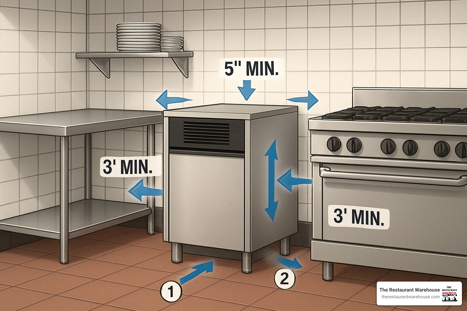 proper ventilation path for undercounter ice maker - commercial undercounter ice maker