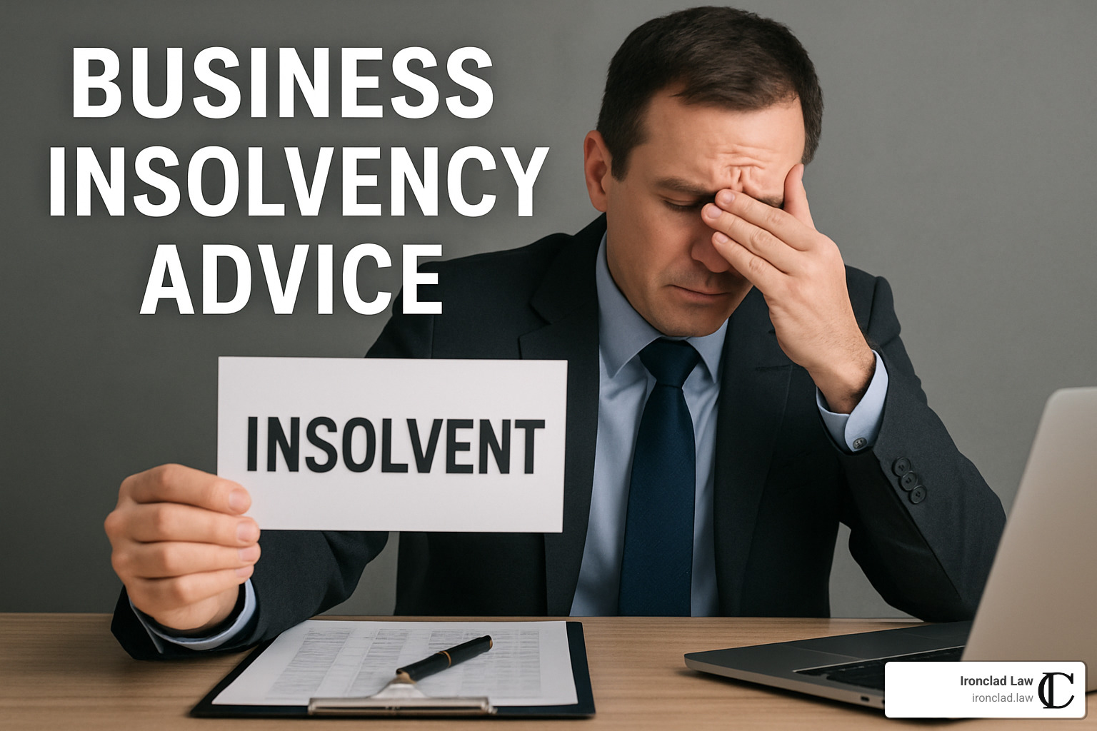 dashboard showing financial red flags and warning indicators - business insolvency advice