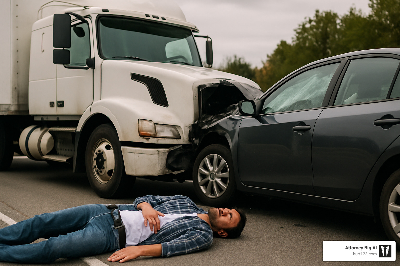 Settlement calculation worksheet showing medical expenses, lost wages, pain and suffering multipliers, and total compensation ranges - truck accident personal injury