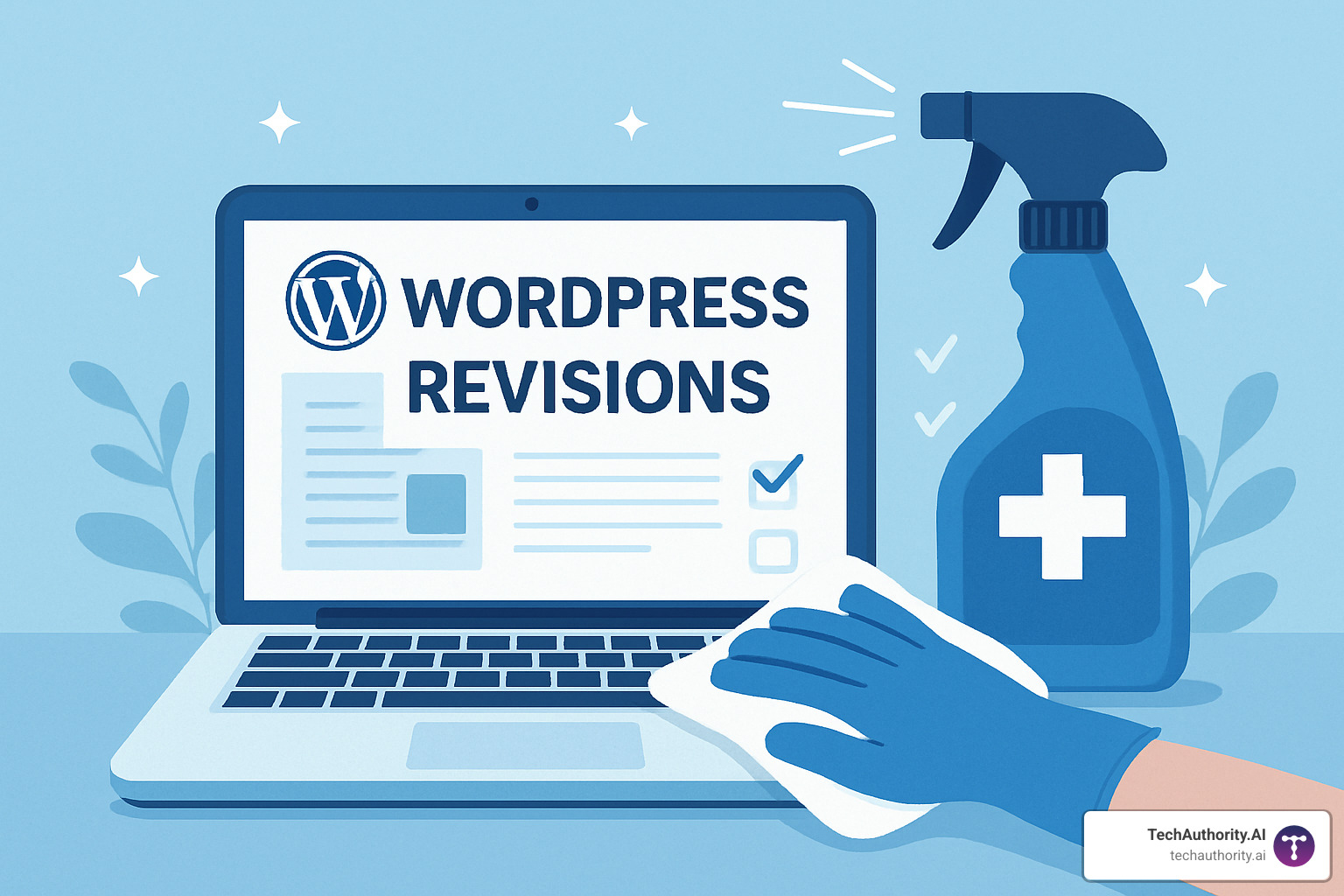 WordPress plugin dashboard showing revision cleanup options - Clean up WordPress revisions
