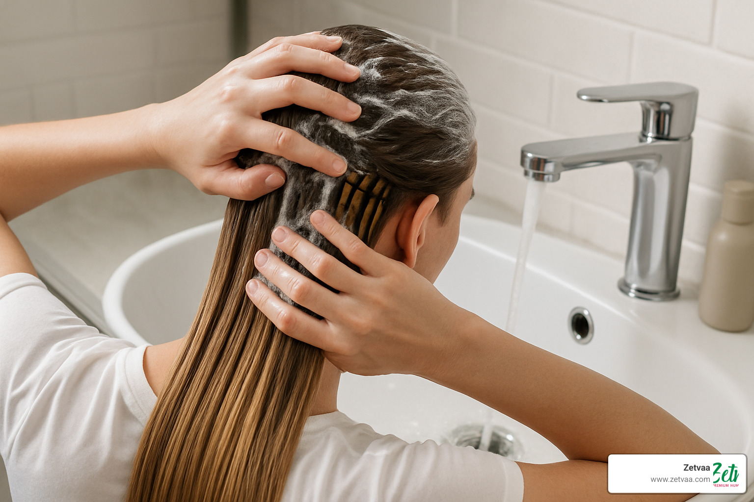 proper washing technique for I-tip extensions - itip extensions maintenance