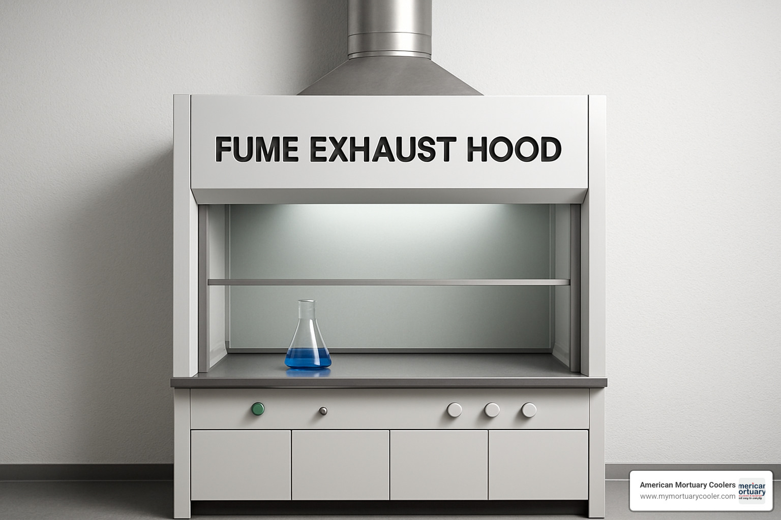 installation layout showing proper fume hood placement - fume exhaust hood