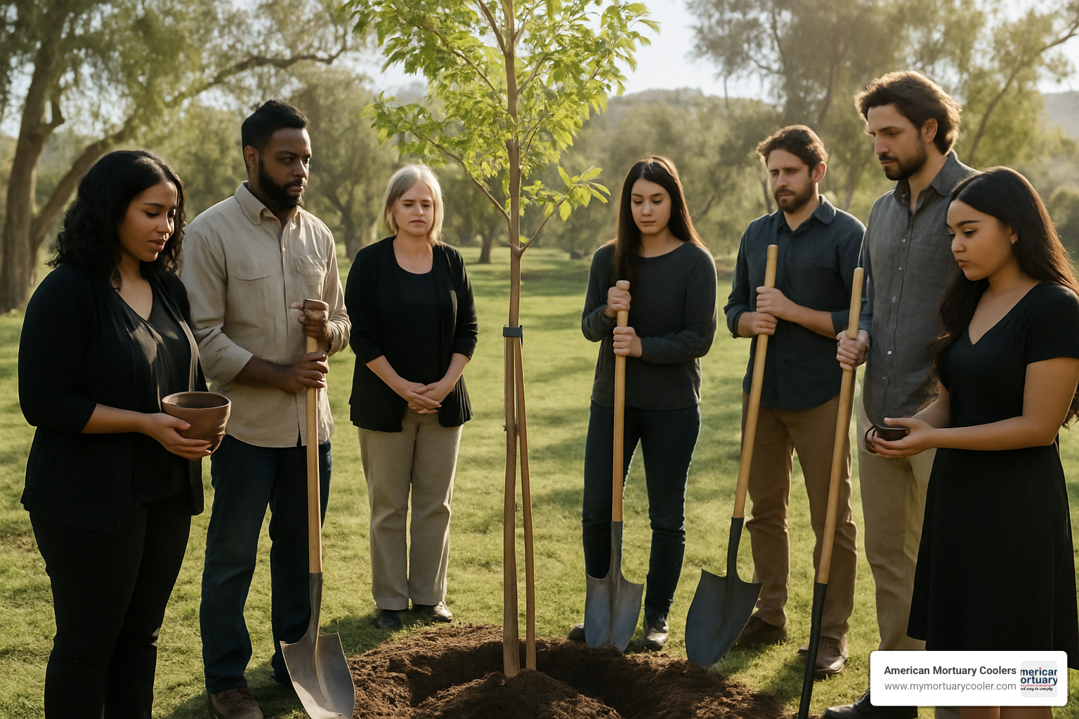 memorial tree planting ceremony - body composting california