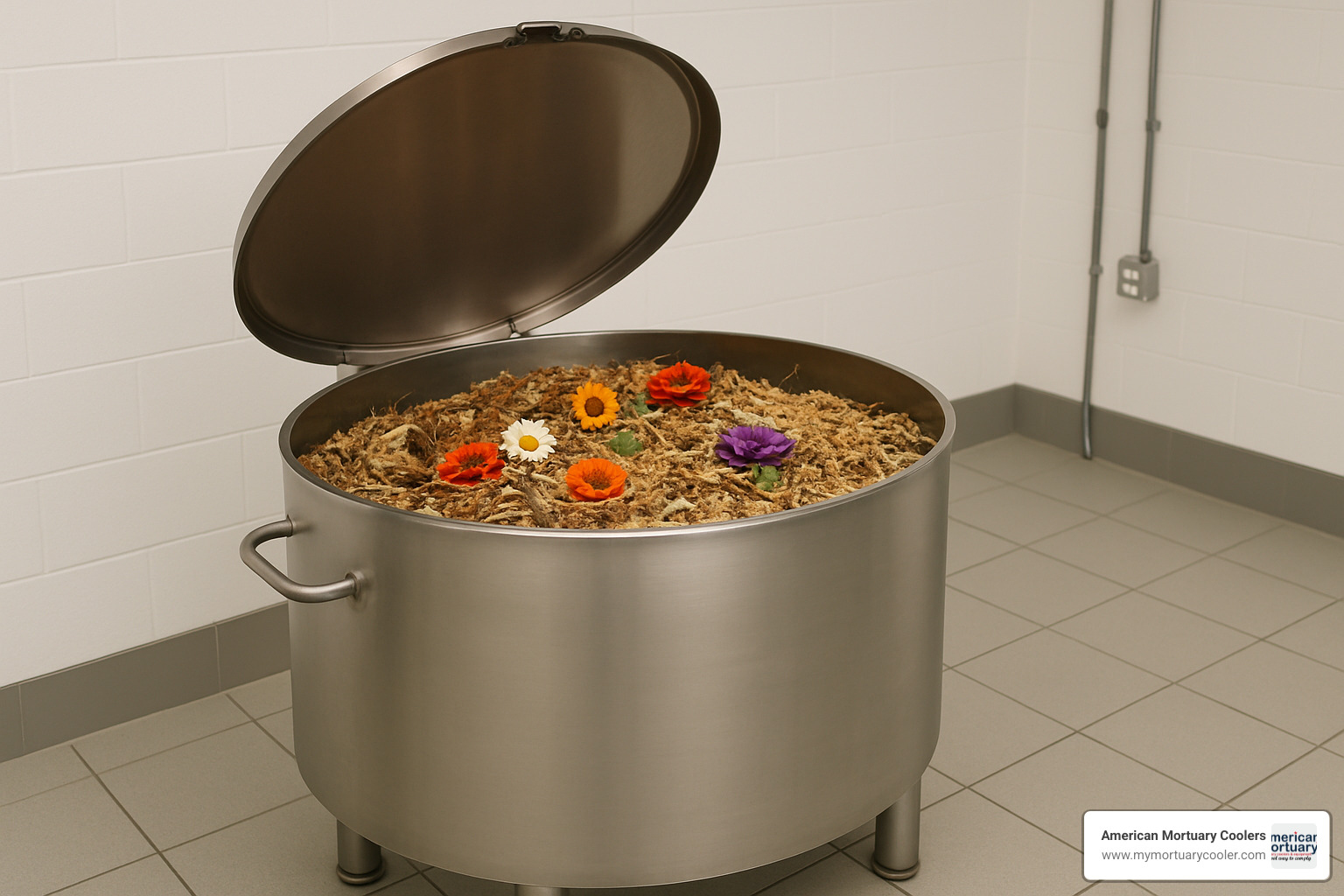 composting vessel with organic materials - body composting california