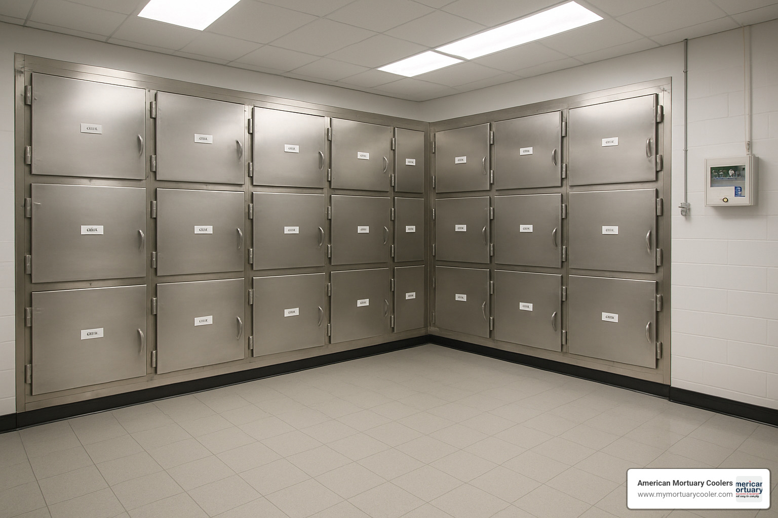 walk-in mortuary refrigerator room with 24-body capacity - mortuary refrigerator