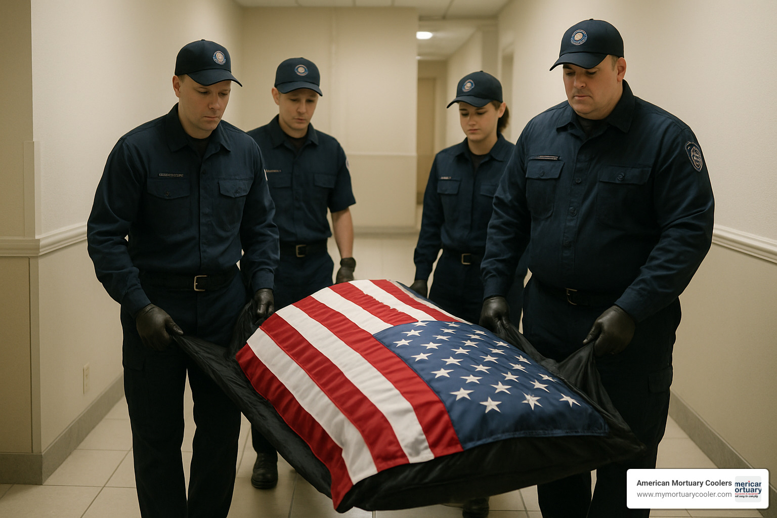 respectful ceremonial transfer - body in a body bag