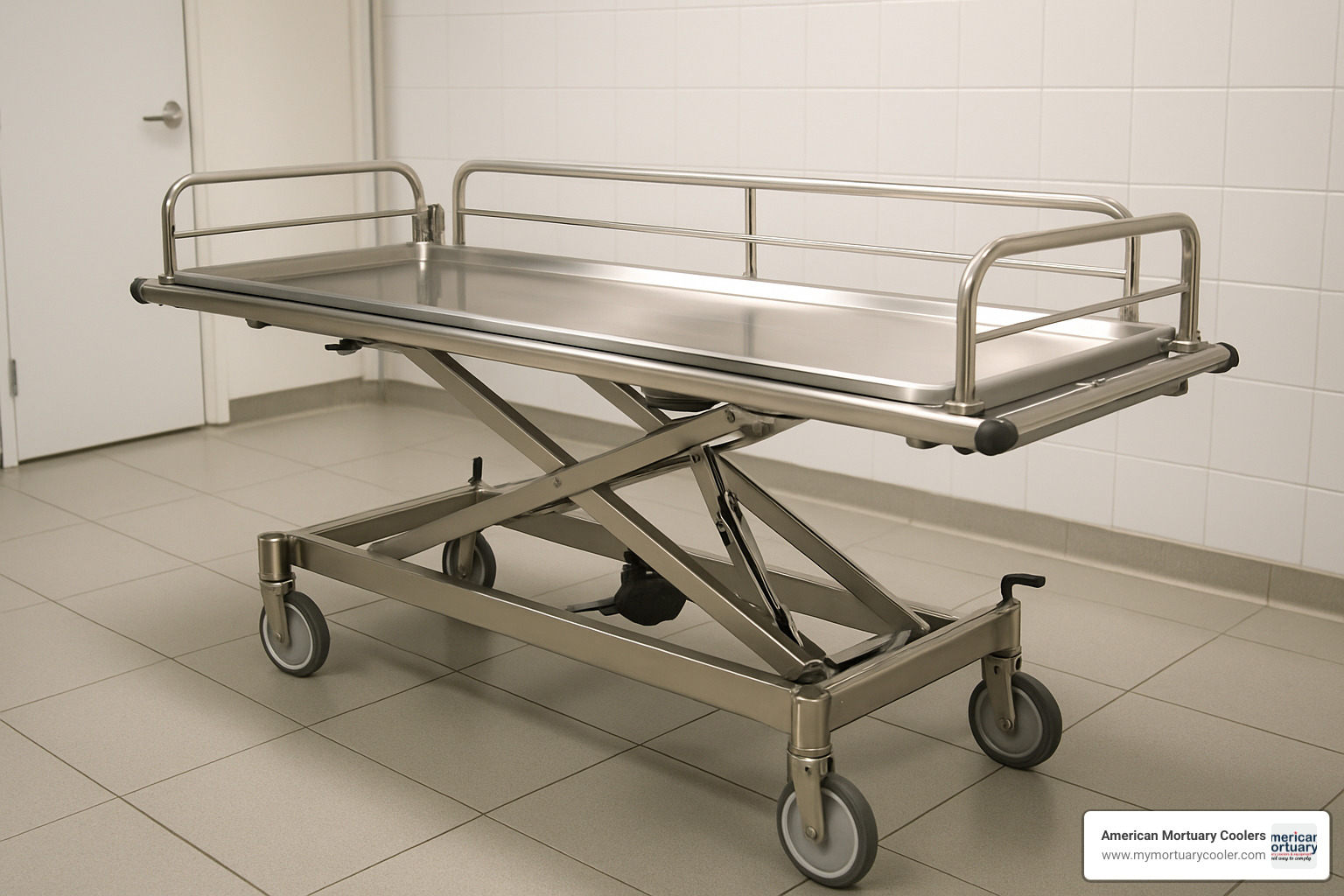 modern morgue gurney features - morgue gurney