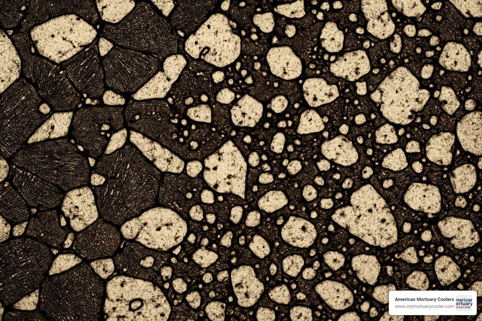 Microscopic view of 440C stainless steel microstructure showing martensitic grain structure with carbide precipitates - .440 stainless