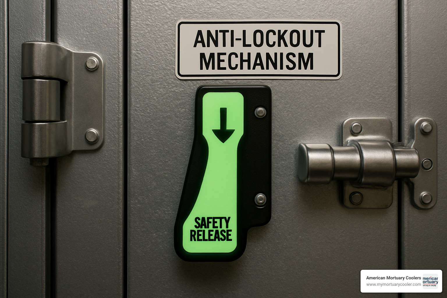 interior safety release mechanism for walk in freezer - walk in freezer door handle