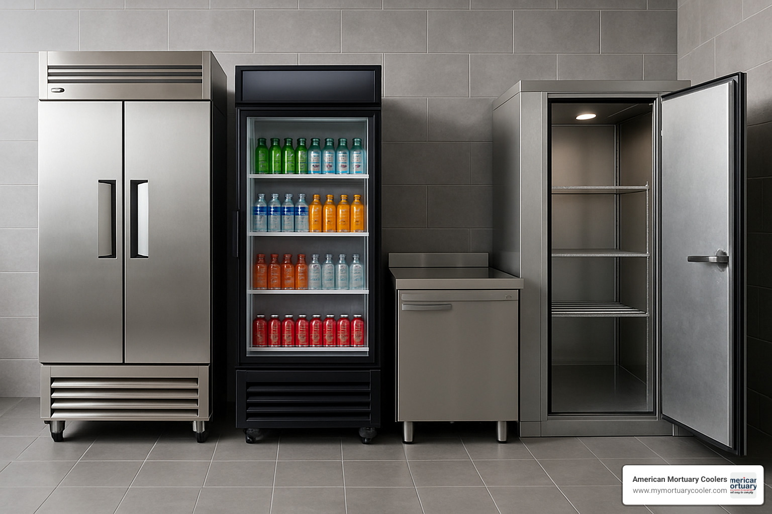 Commercial fridge types including reach-in, display, undercounter, and walk-in models - commercial fridge for sale