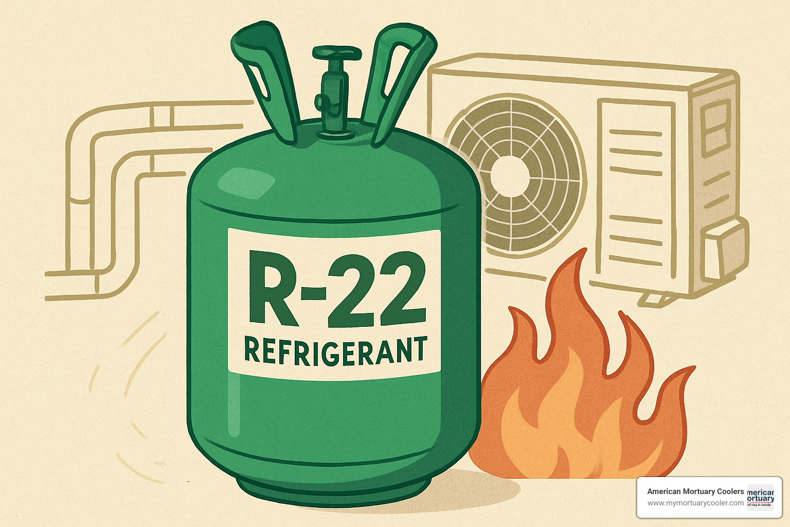 EPA-certified technician handling R22 refrigerant with proper safety equipment - r22 refrigerant