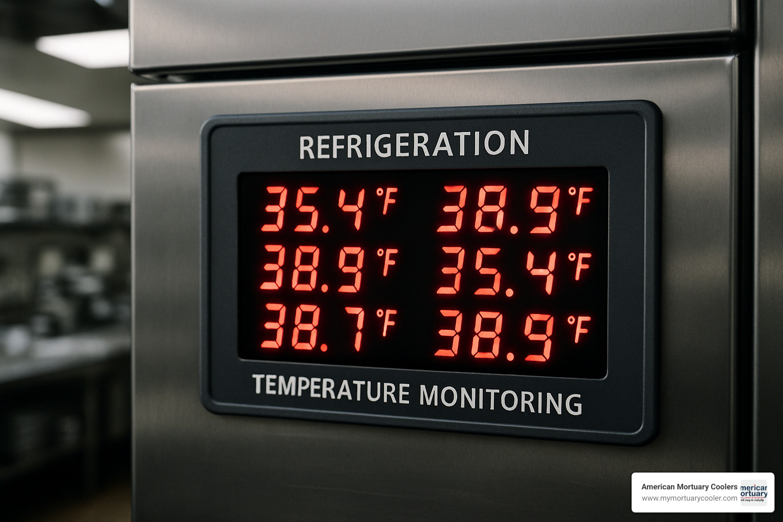 temperature monitoring display showing fluctuating readings - commercial refrigeration repair near me