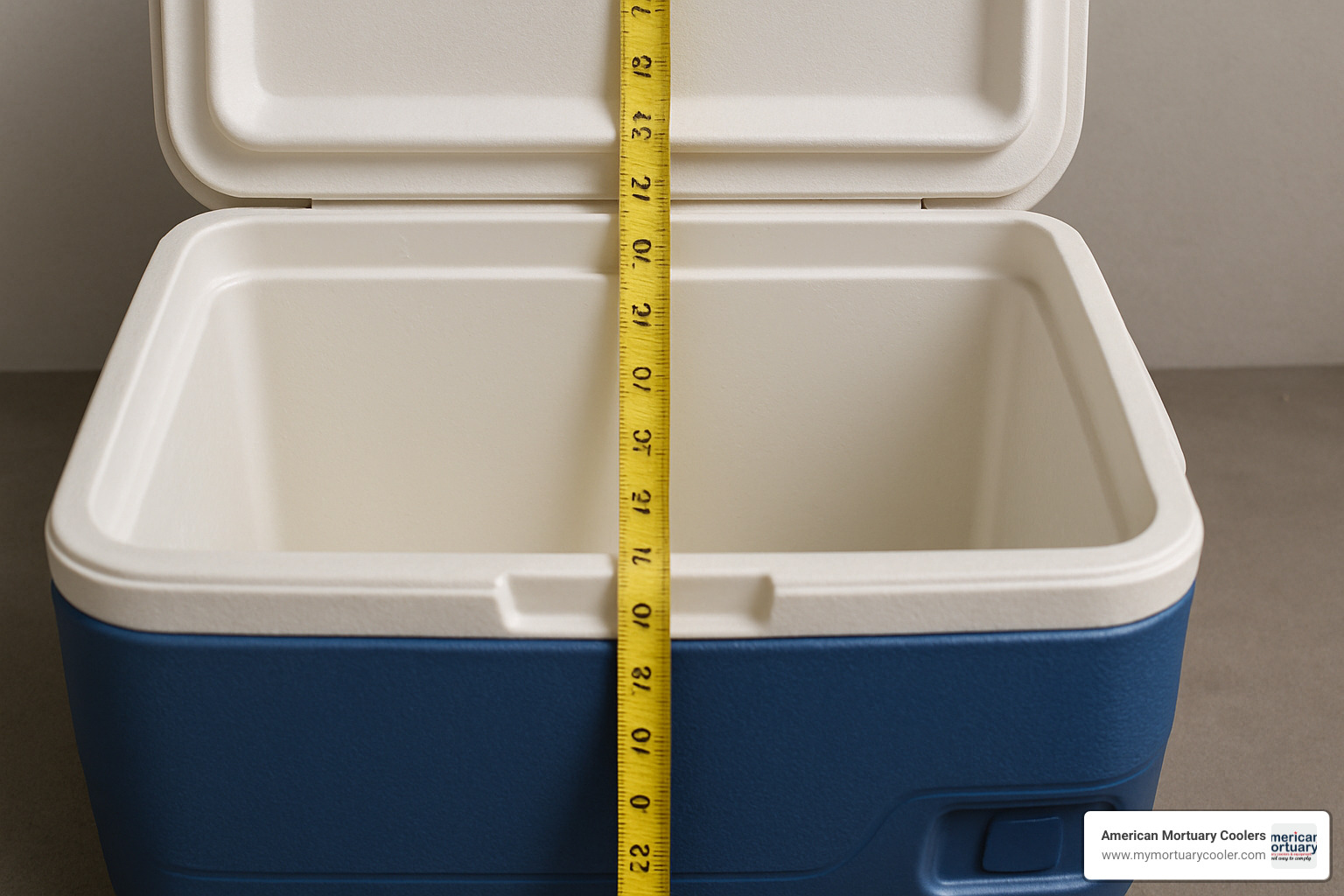 measuring tape inside cooler - coolers with trays