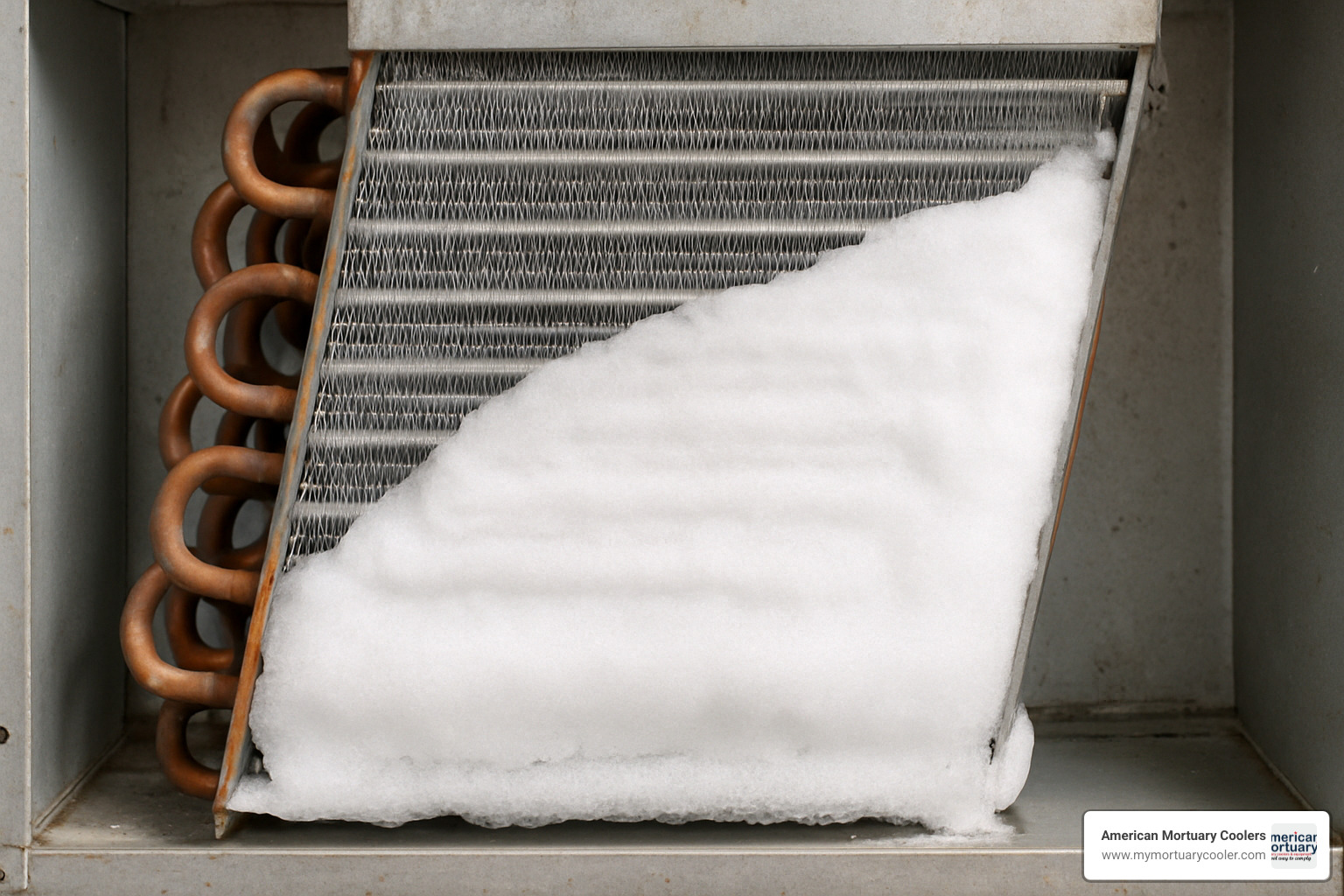 homeowner safely turning off AC system at thermostat and breaker - frozen evaporator coil
