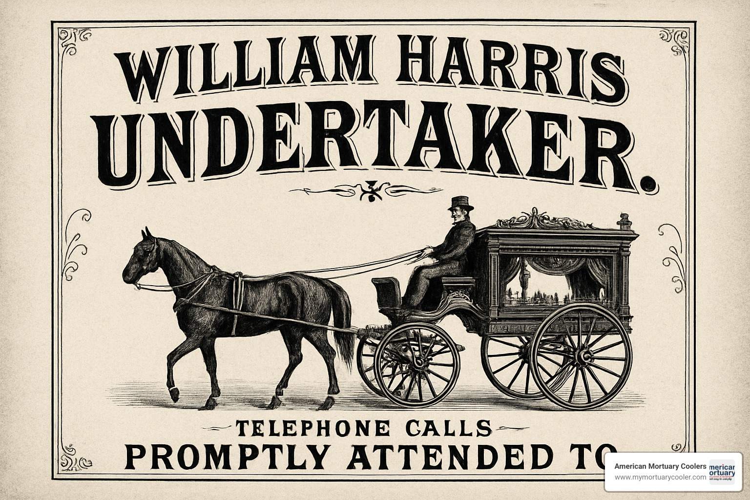vintage undertaker ad - is a mortician and embalmer the same