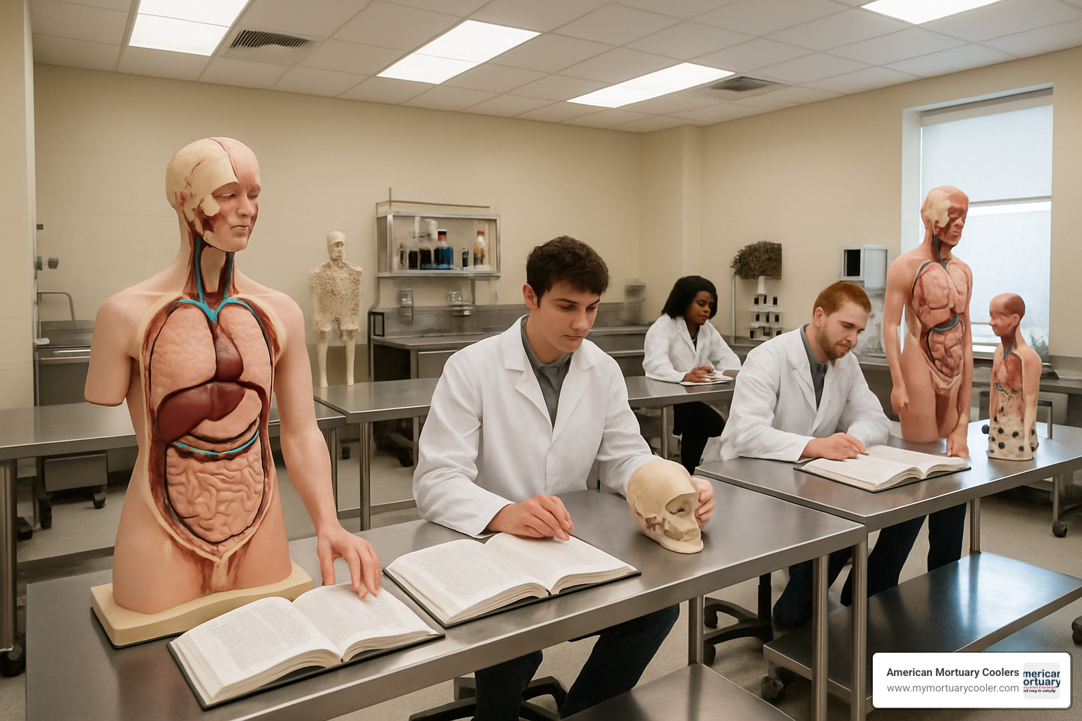 mortuary science classroom - is a mortician and embalmer the same