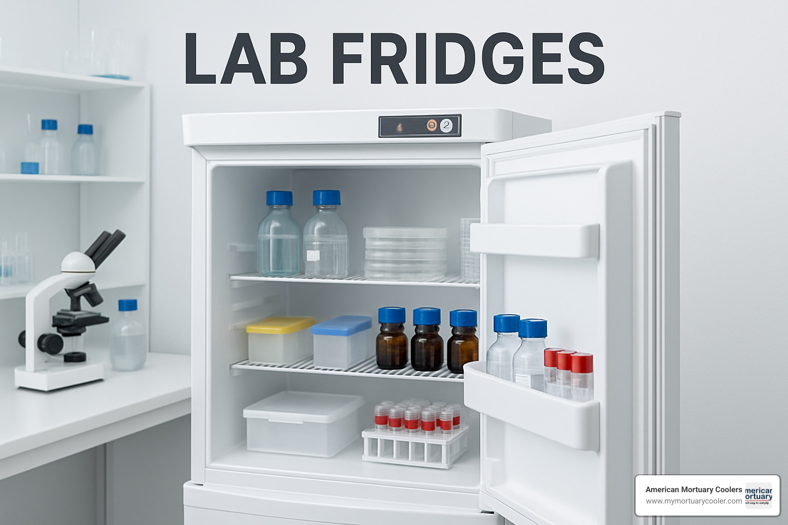 lab fridge with glass door showing organized sample storage - lab fridges