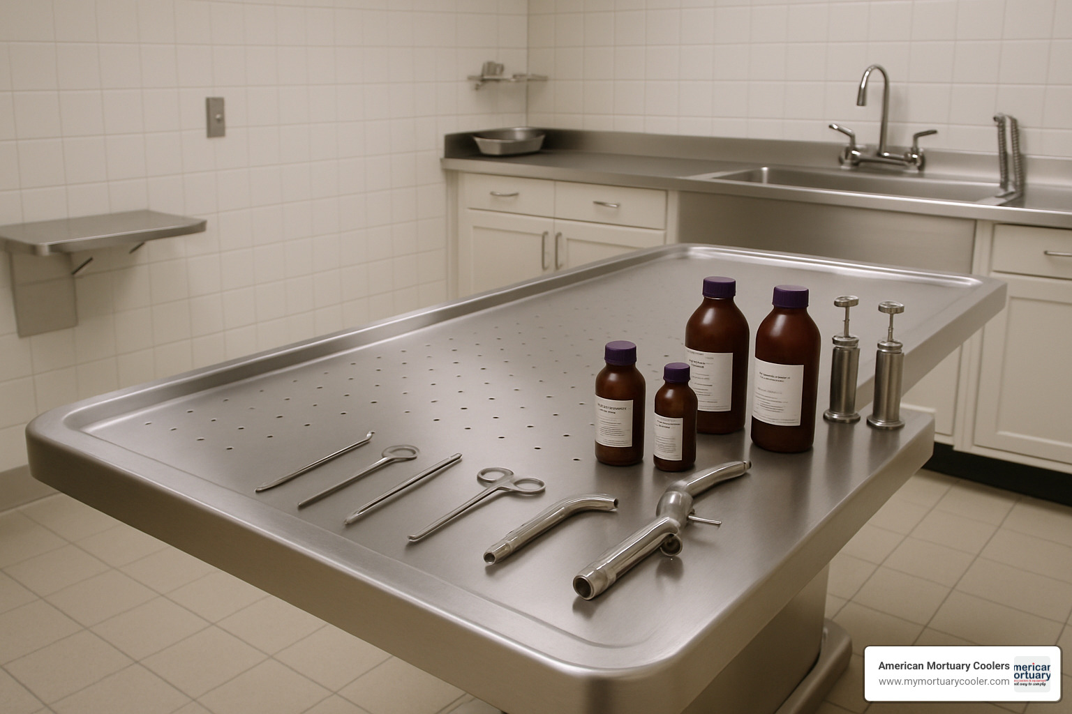 prep room instruments - is a mortician and embalmer the same