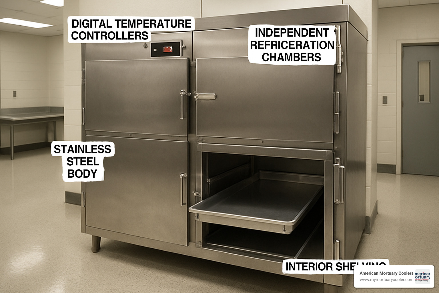 mortuary refrigeration system components - morgue refrigerator price