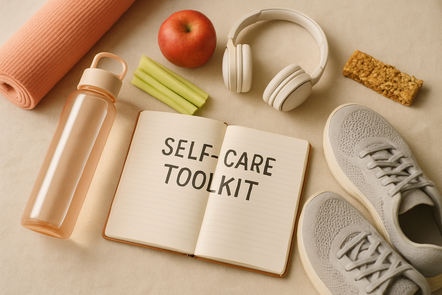 self care toolkit with various wellness activities - define mental health