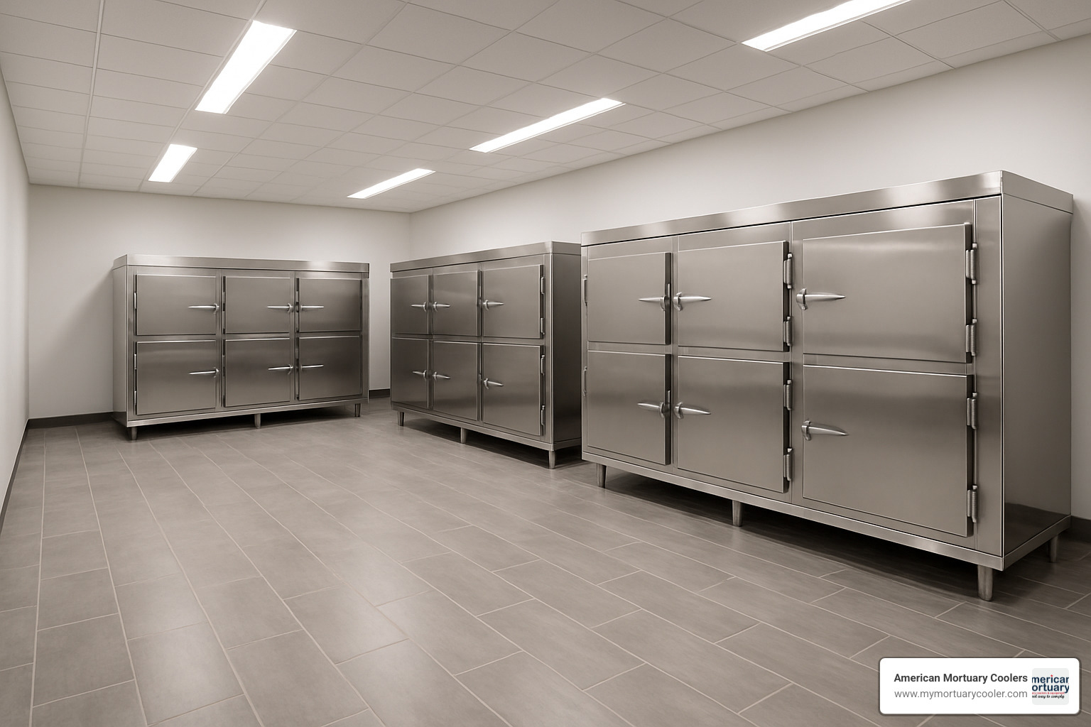 modern mortuary cooler showroom - american funeral site