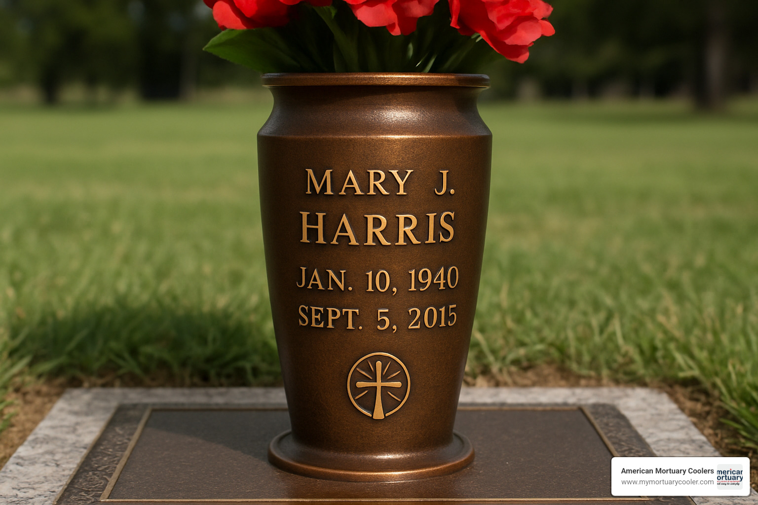 custom engraving options on memorial vase - memorial vase