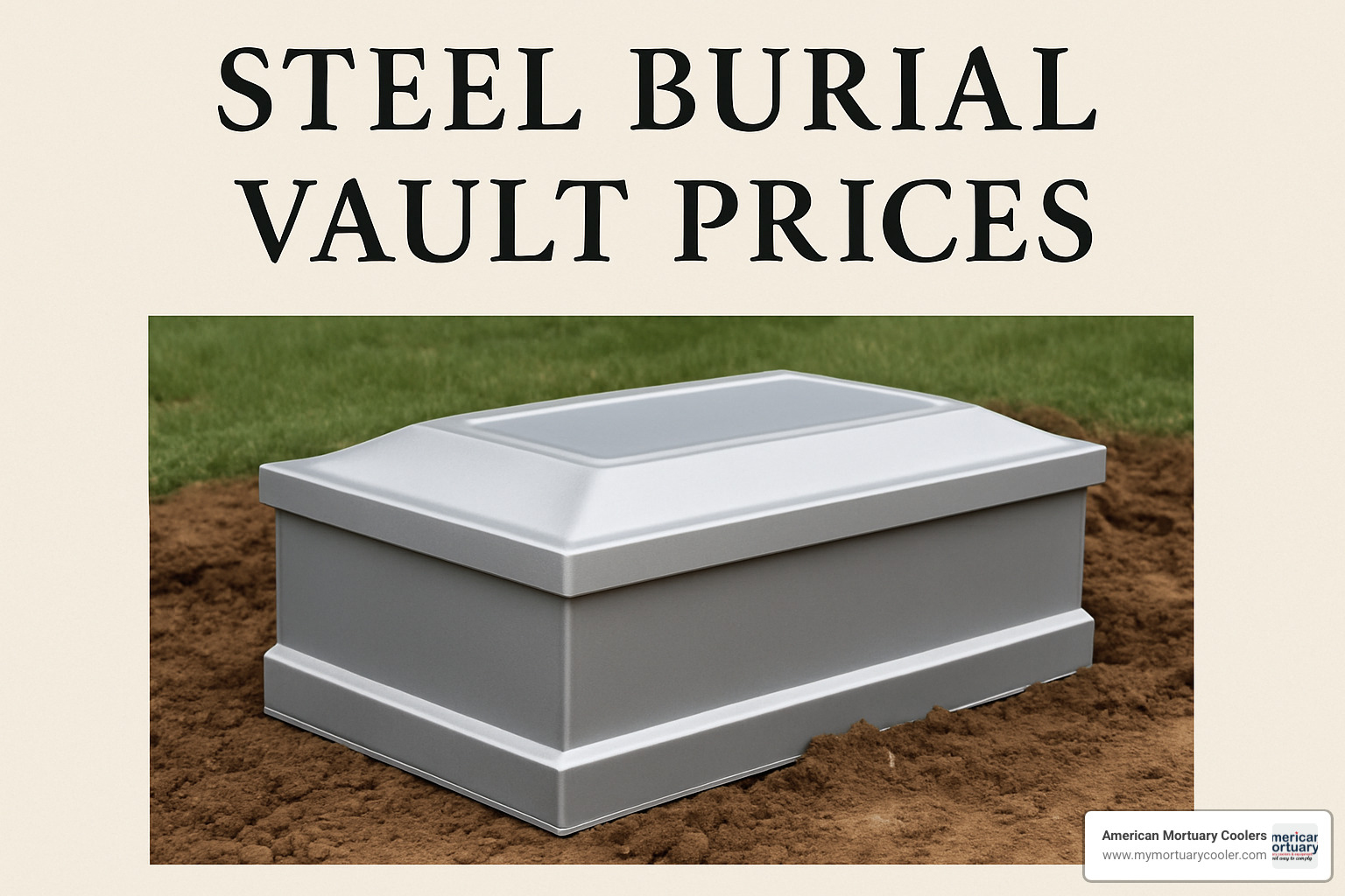 Customized veteran steel burial vault with military emblems and engraving - steel burial vault prices