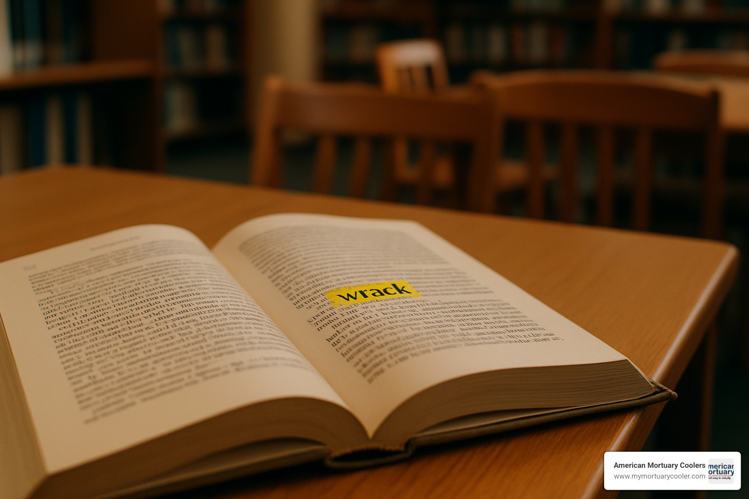 book pages marked with "wrack" - body wracking