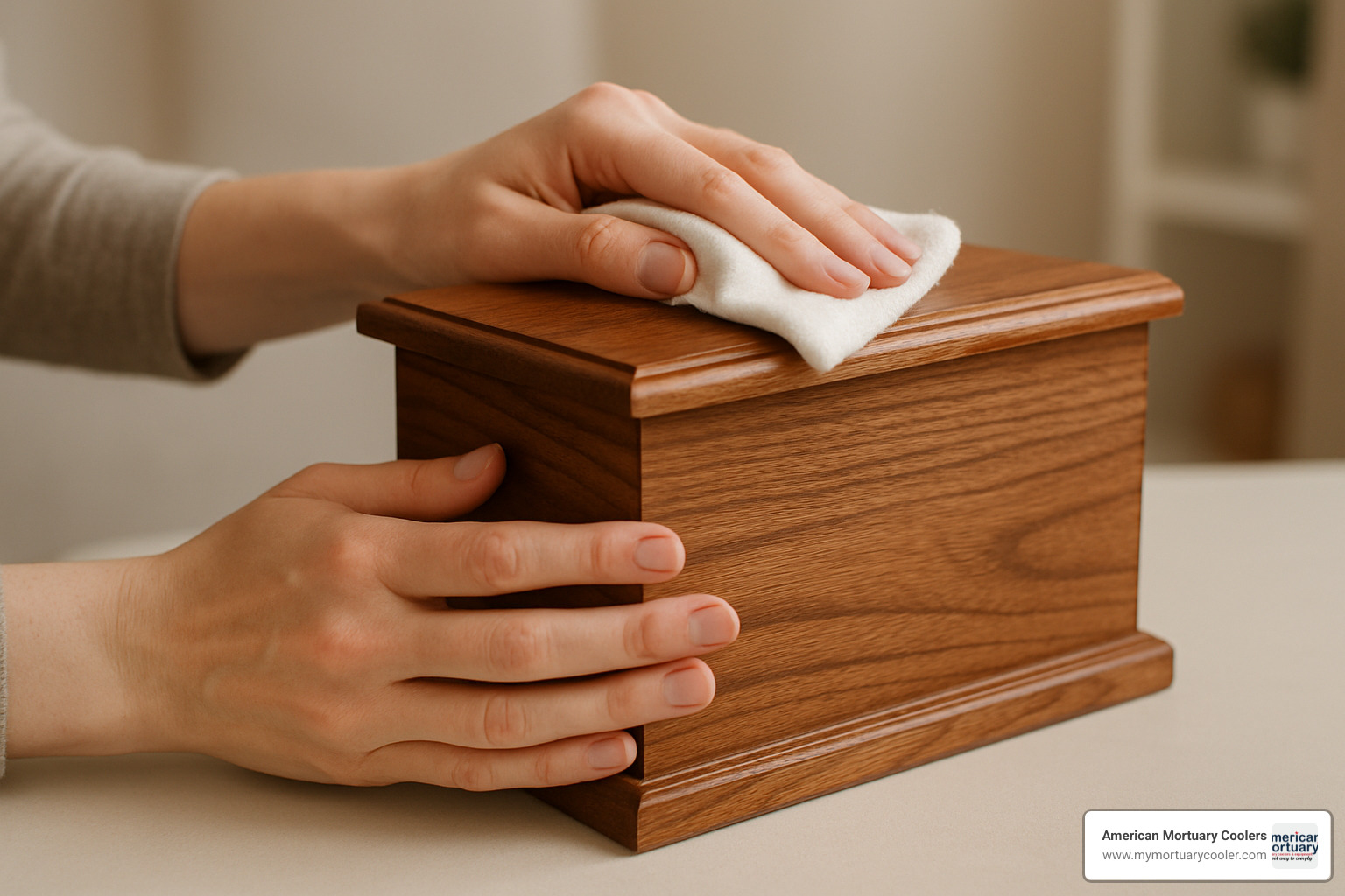 gentle cleaning demo - boxes for cremains