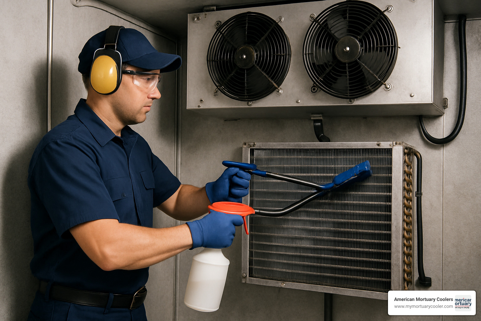 technician coil cleaning - walk in cooler contractor