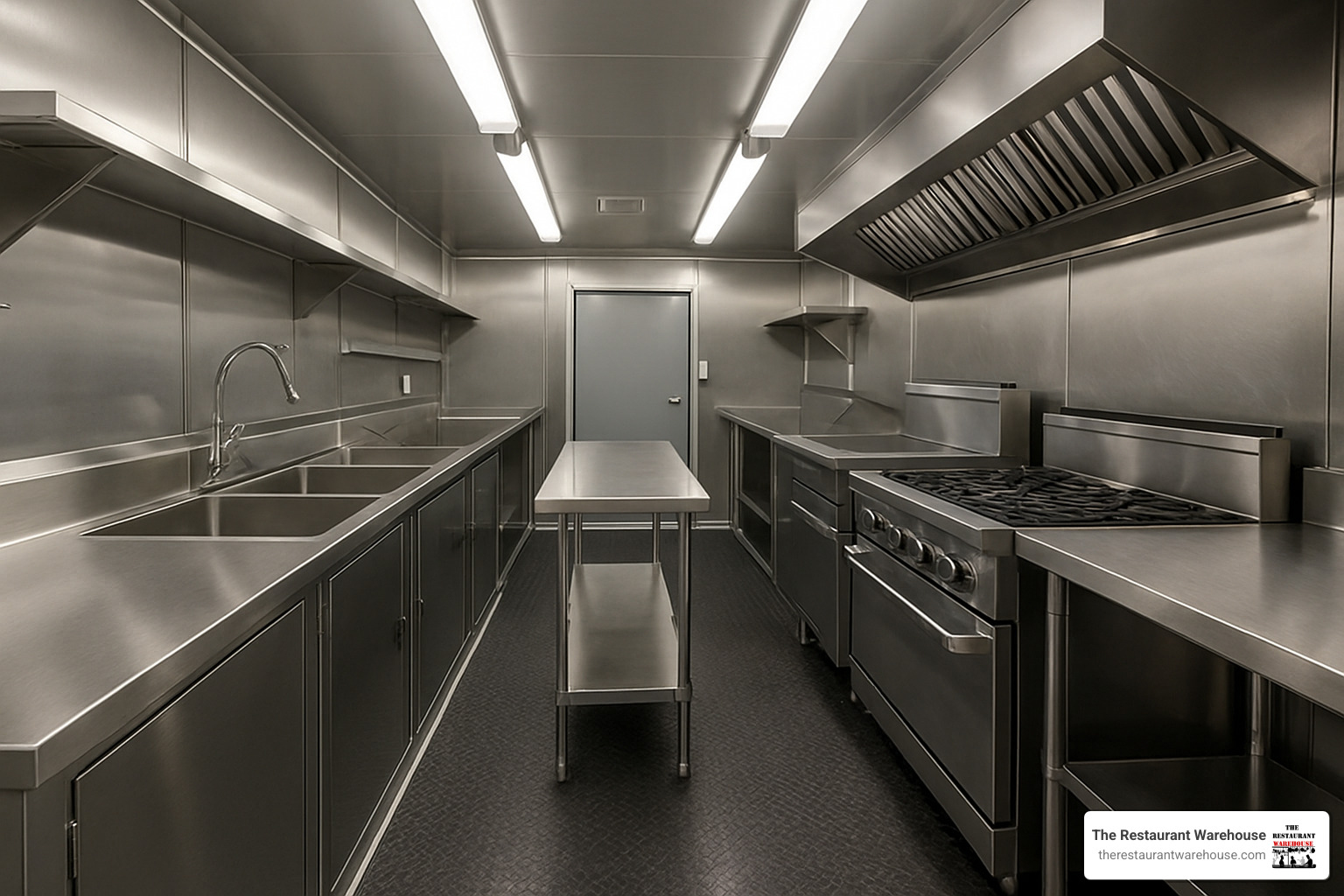 Interior layout of well-organized concession trailer - concession trailer equipment for sale