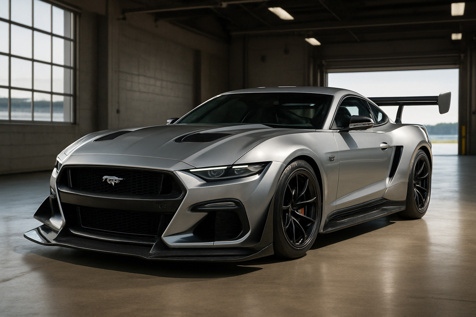 Mustang GTD aerodynamic package with active rear wing and front splitter - latest sports car news
