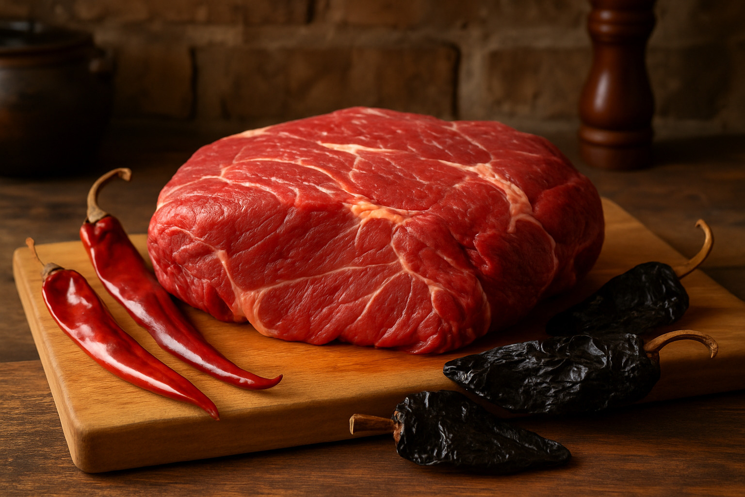 beef chuck roast and dried chiles - quesabirria