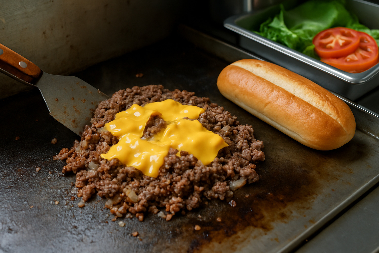 chopped cheese cooking process -  chopped cheese