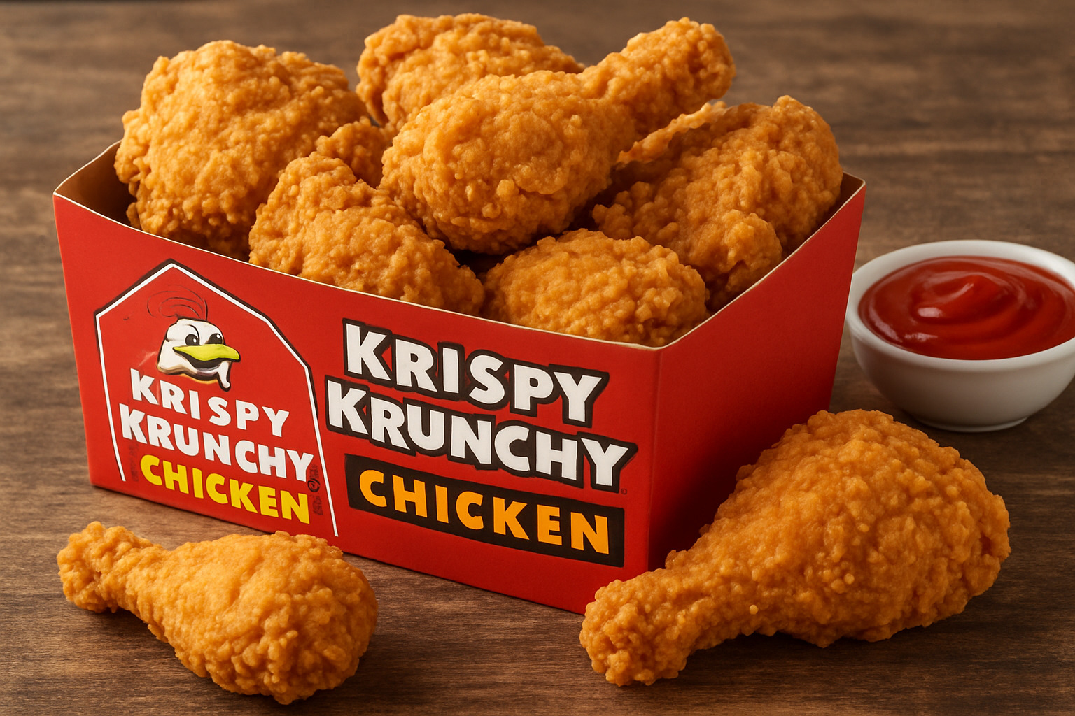 In-store Krispy Krunchy Chicken kiosk setup showing branded signage and equipment - krispy krunchy chicken In-store Krispy Krunchy Chicken kiosk setup showing branded signage and equipment - krispy krunchy chicken