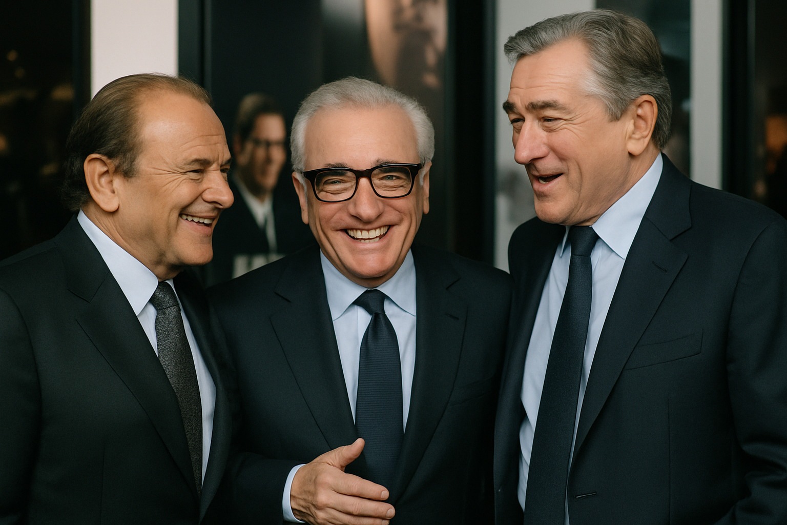 Joe Pesci with Martin Scorsese and Robert De Niro - joe pesci