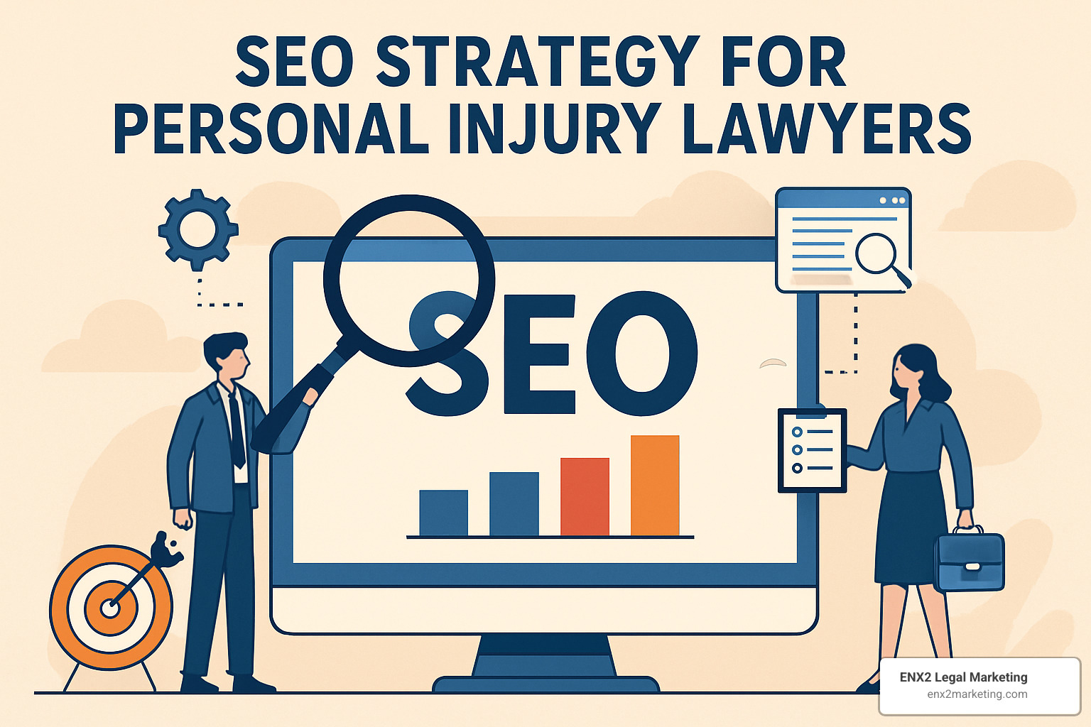 analytics dashboard showing organic traffic growth, keyword rankings, and conversion metrics for personal injury law firm - seo strategy for personal injury lawyers