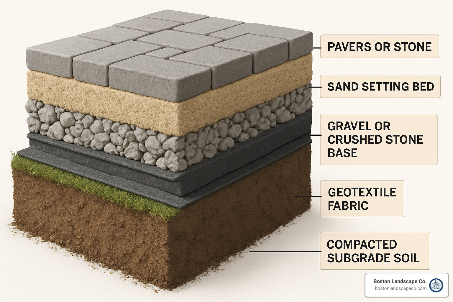 Proper hardscape installation layers - Durable hardscaping materials