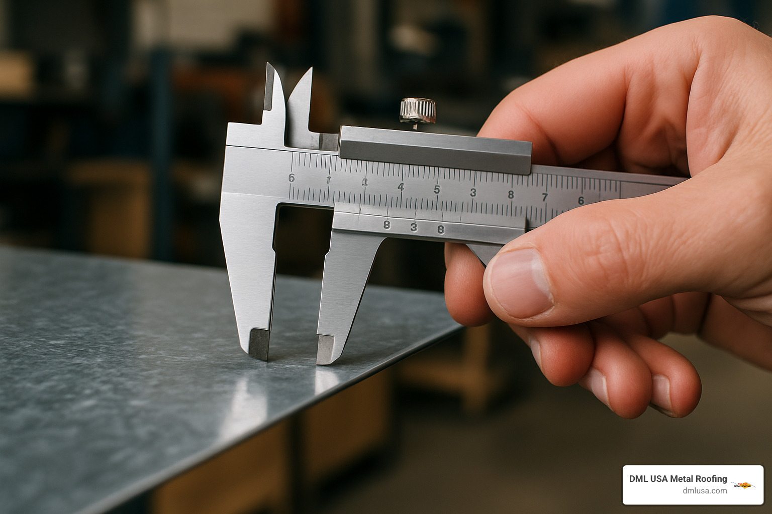 gauge measurement with calipers - galvanized sheet metal