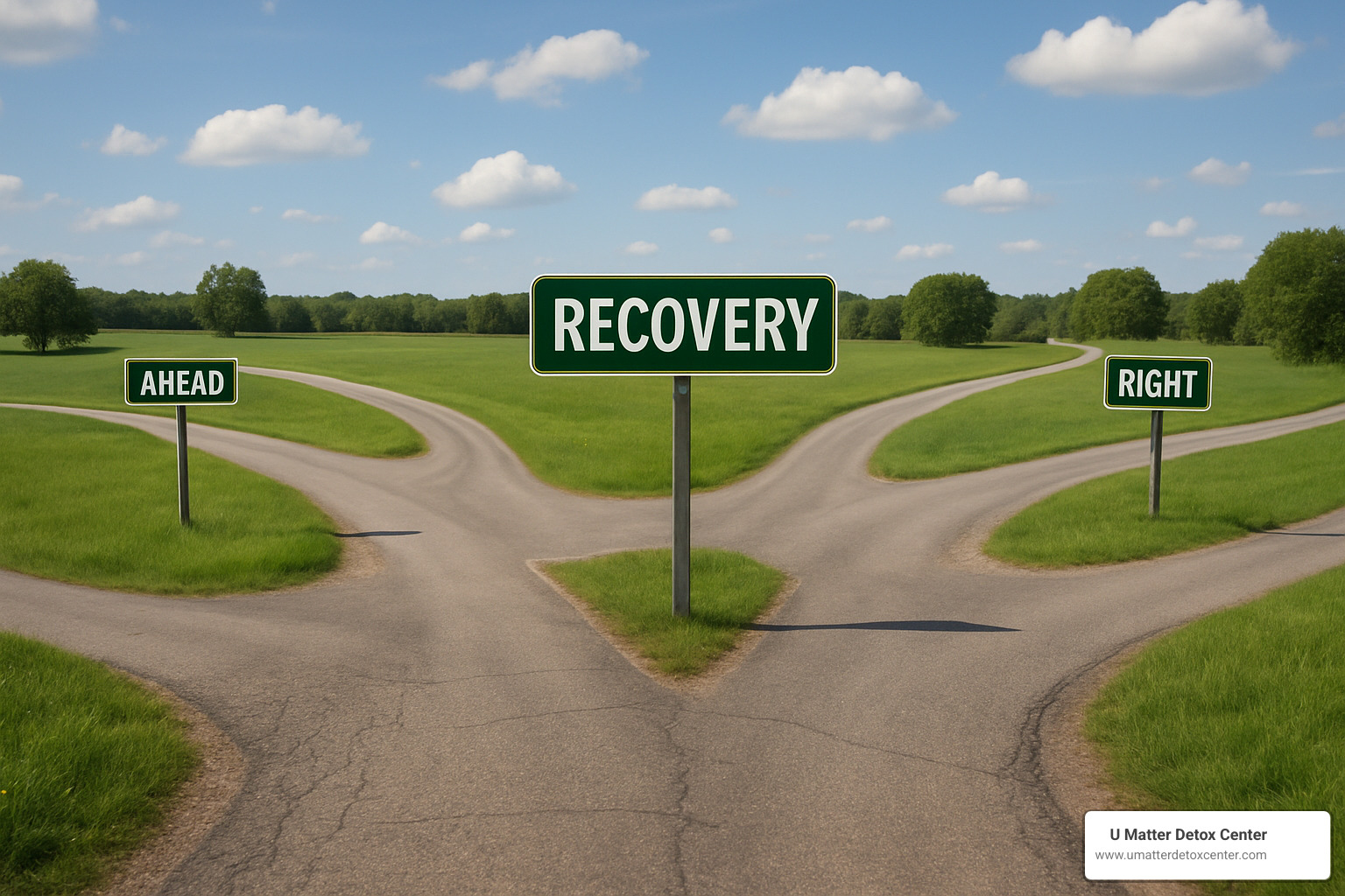 crossroads with multiple paths - alternative addiction recovery