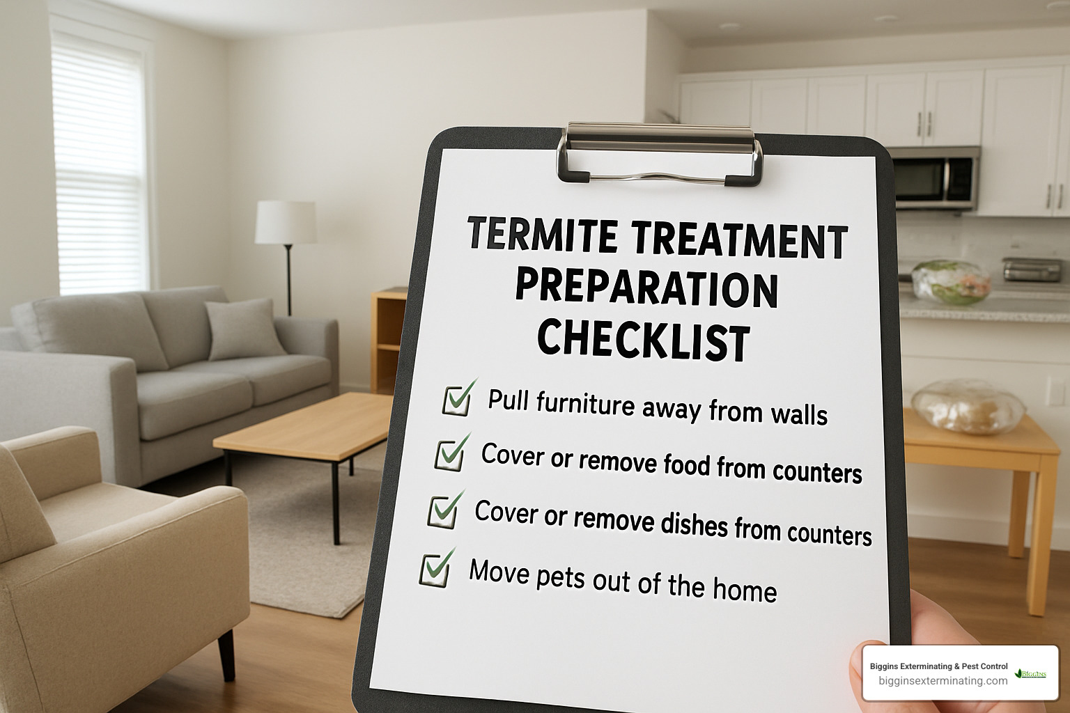 preparation checklist - how to get rid of termites permanently