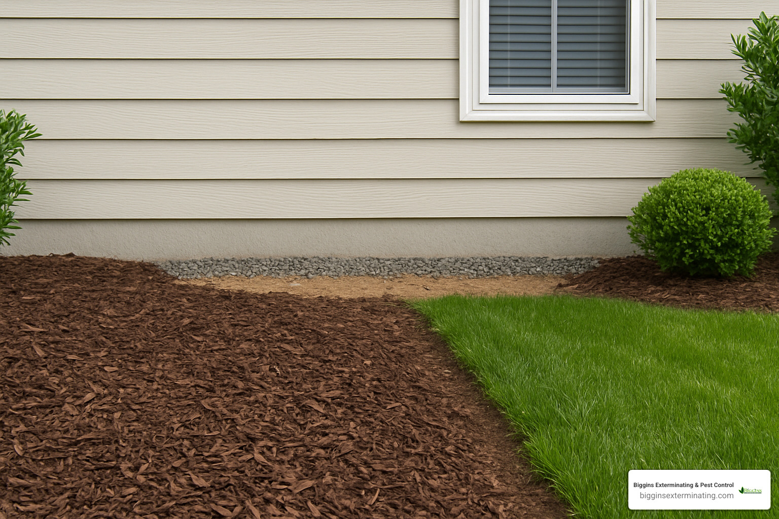 proper mulch gap around foundation - how to get rid of termites permanently