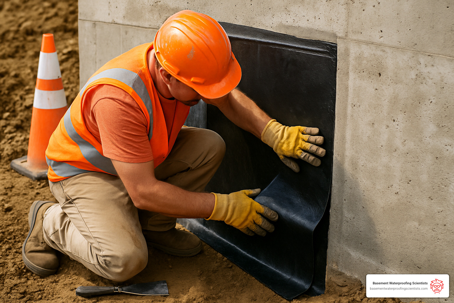 foundation membrane installation - best exterior foundation coating