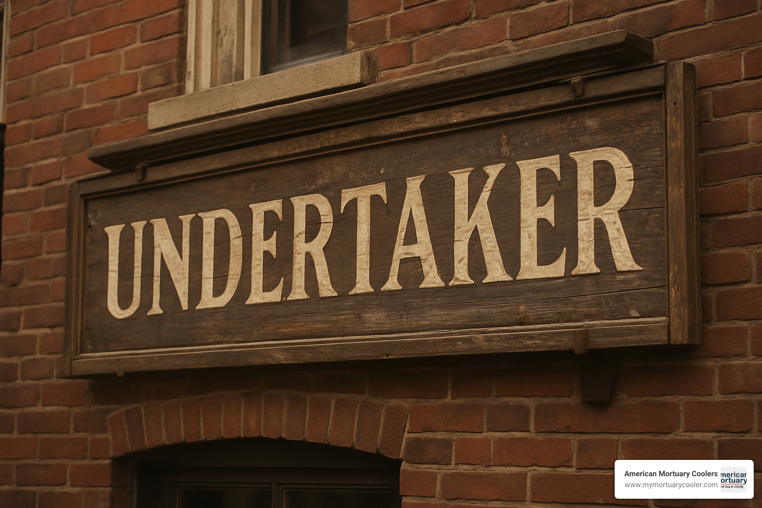 vintage undertaker sign - what's a mortician do