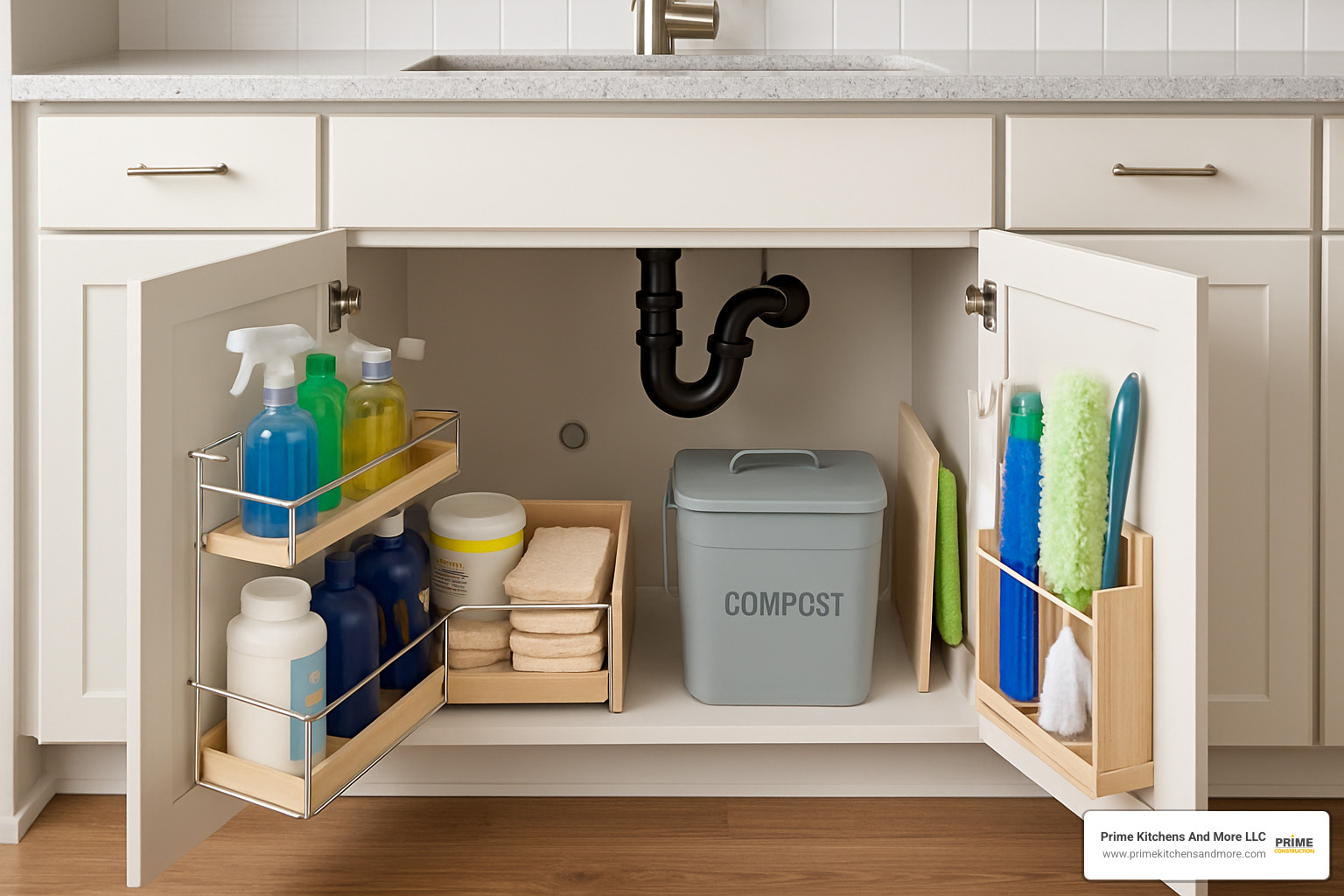 under sink organization system - kitchen sink makeover