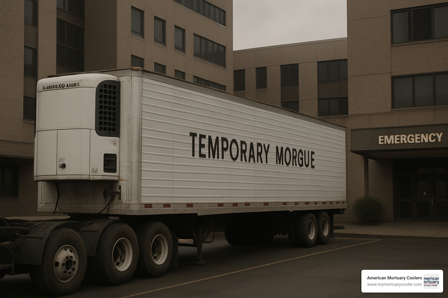 refrigerated truck morgue - mortuary dead body