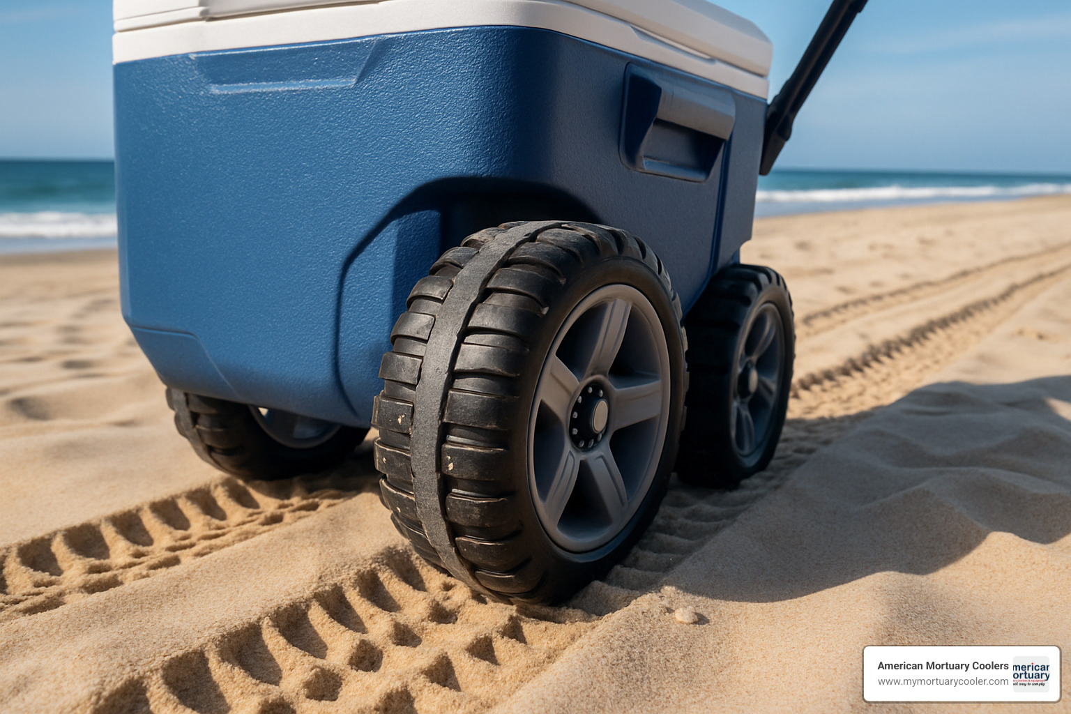 cooler wheels on sand - best budget cooler