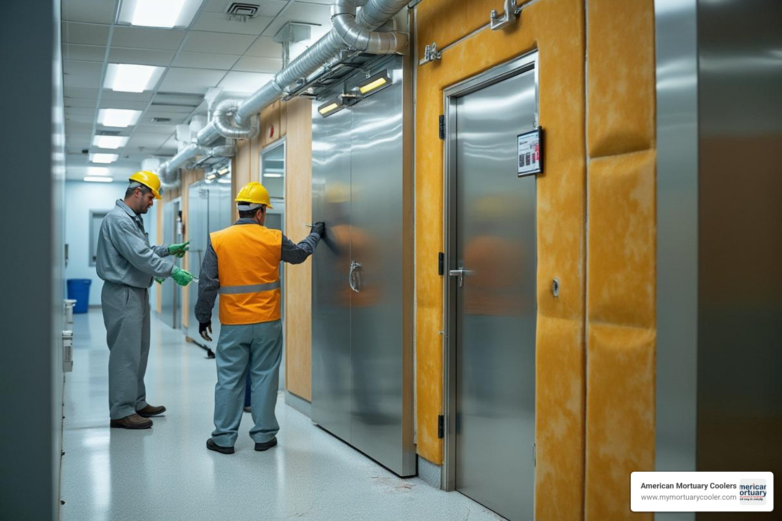 energy-efficient walk-in morgue-freezer installation - morgue-freezer